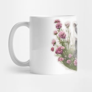 Baby badger in flower Mug